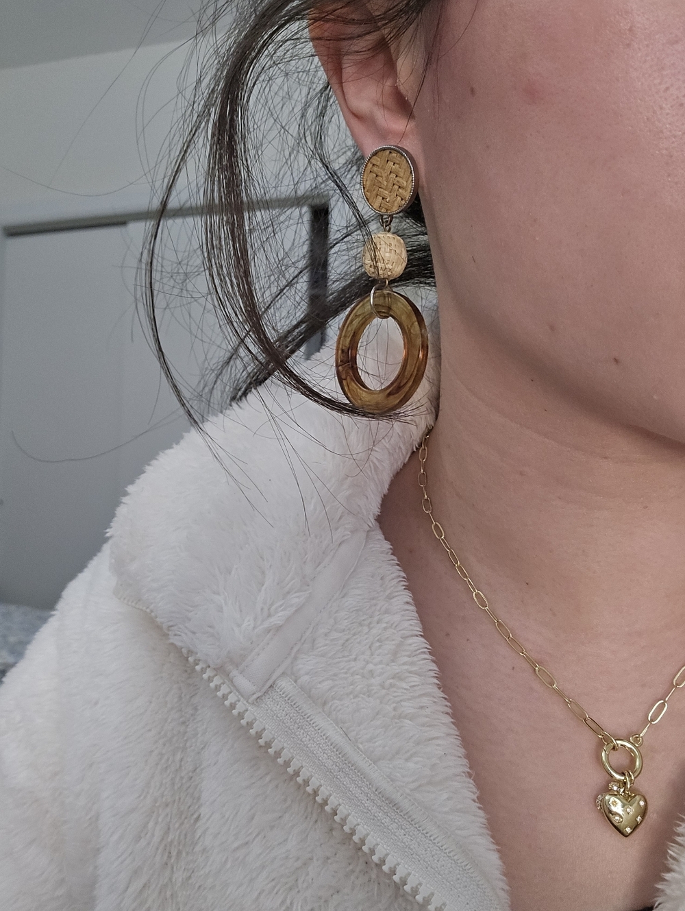 Tortoise Shell Drop Earrings